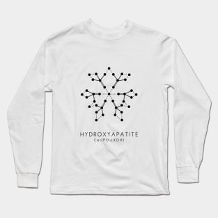 Hydroxyapatite Molecular Structure - White Long Sleeve T-Shirt